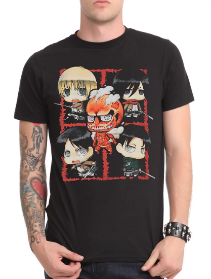 attack on titan chibi shirt